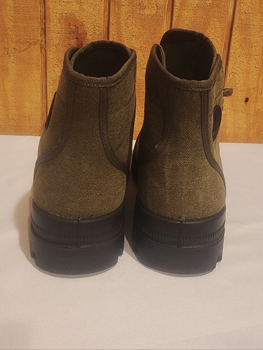Camp Ways Olive Green Men's Hiking Outdoor Water Resistant Boots Size 12 - Picture 7 of 9